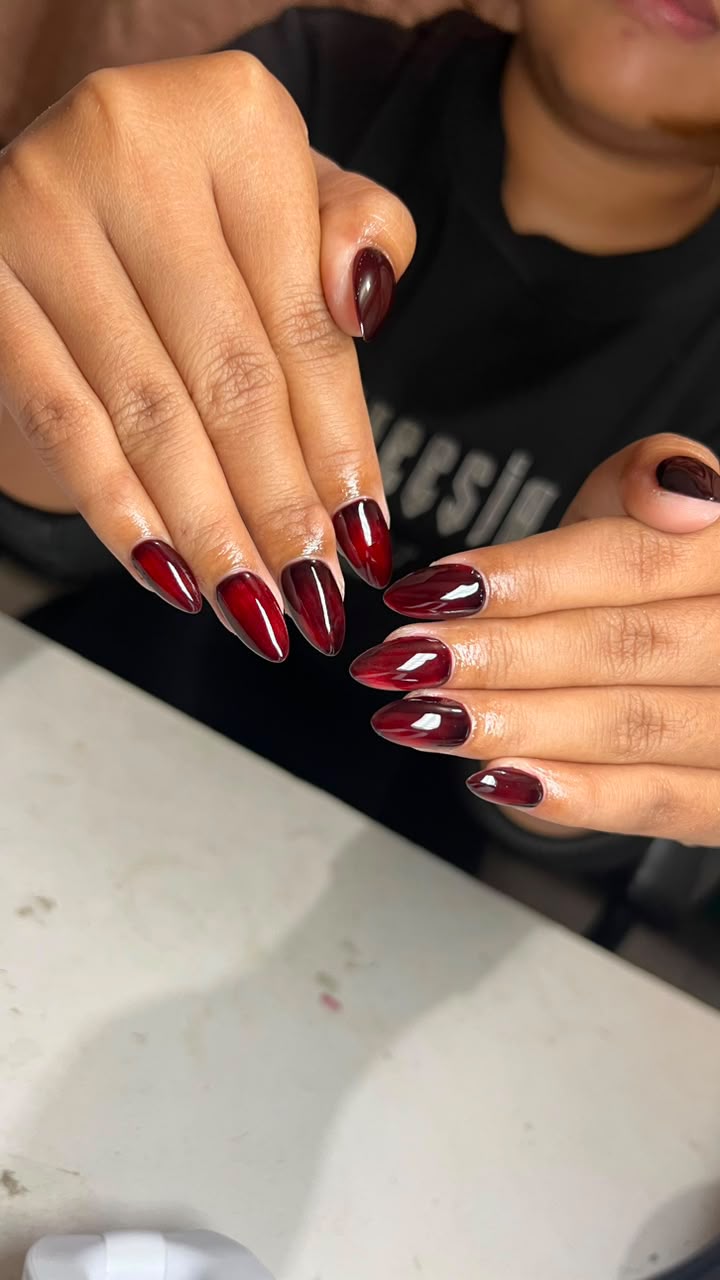 Black Cherry Gradient Nails